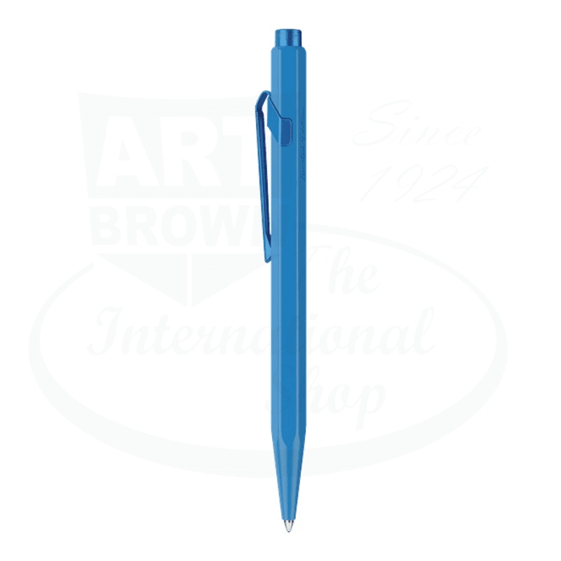 Caran D'Ache 849 CLAIM YOUR STYLE Azure Blue Metal Ballpoint Pen