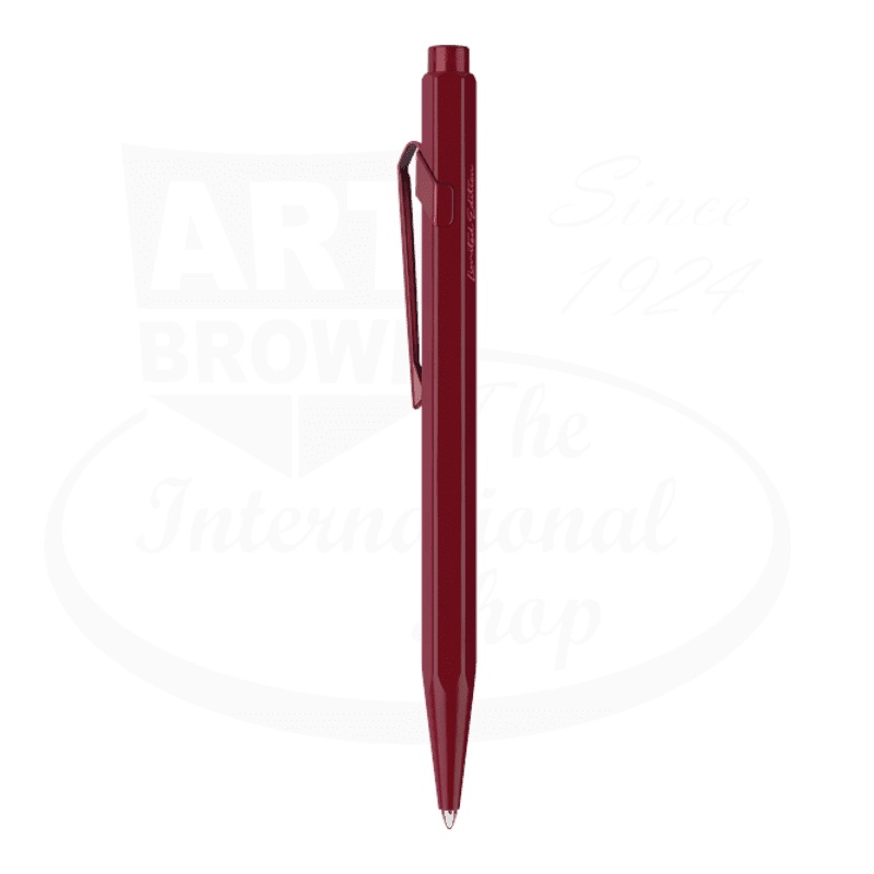 Caran D'Ache 849 CLAIM YOUR STYLE Garnet Red Metal Ballpoint Pen