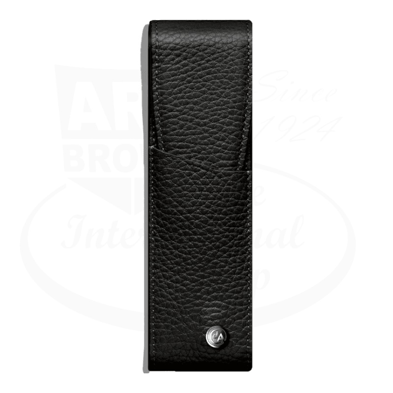 Caran D'Ache Leman Black Leather 2 Pen Holder
