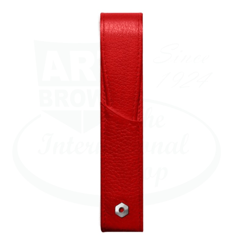 Caran D'Ache Leman Red Leather 1 Pen Holder