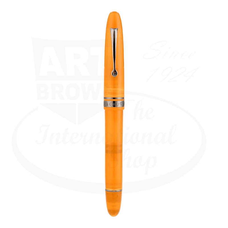 OMAS OGIVA Arancione with Black Trim Fine Point Fountain Pen