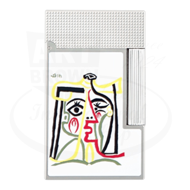 S.T. Dupont Limited Edition Ligne 2 Perfect Cling Picasso White Lacquer & Palladium, C16001