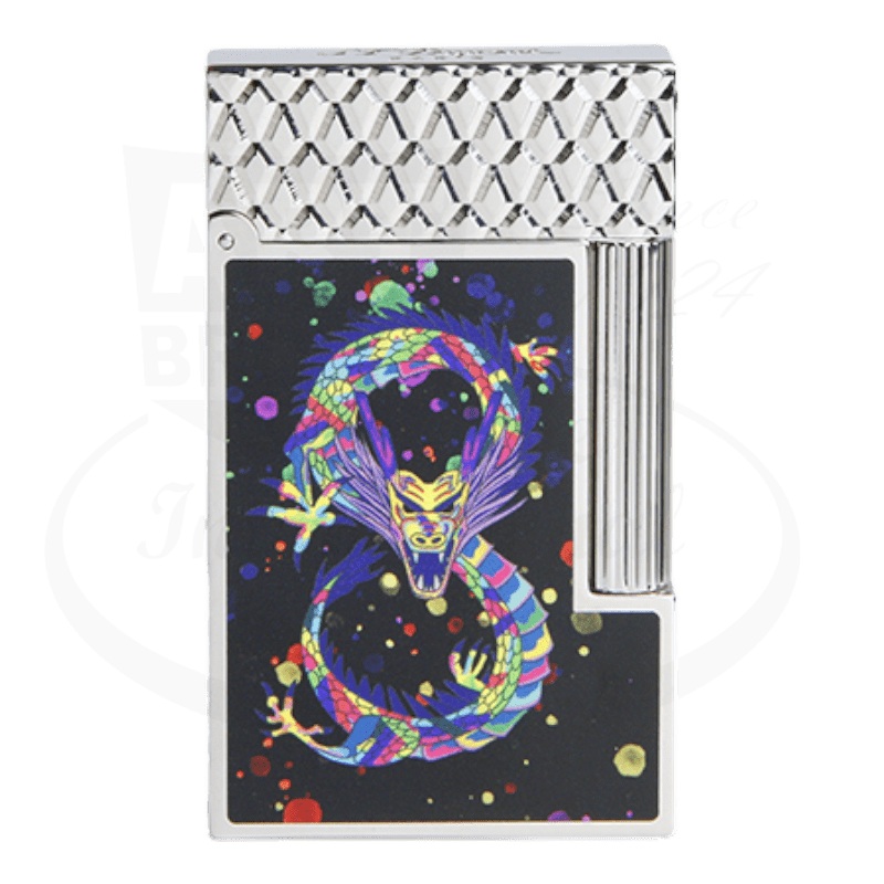 S.T. Dupont Limited Edition Ligne 2 Perfect Cling Year of the Dragon Black Lacquer & Palladium, C16527