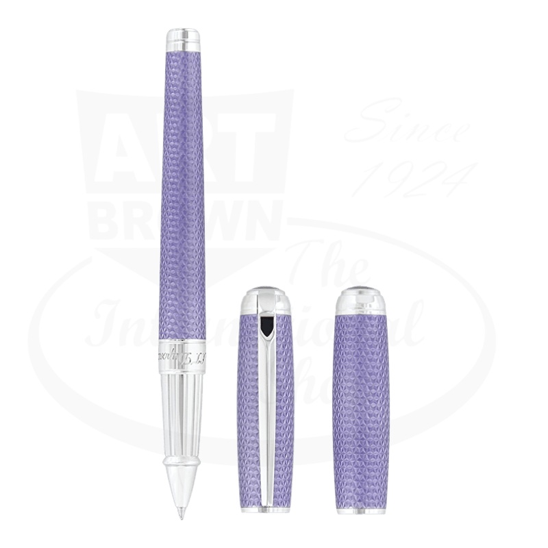 S.T. Dupont Line D Large Lilac & Palladium Rollerball Pen, 412000L