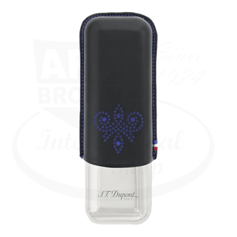 S.T. Dupont Metal Base Black Derby 2 Cigar Case, 183018