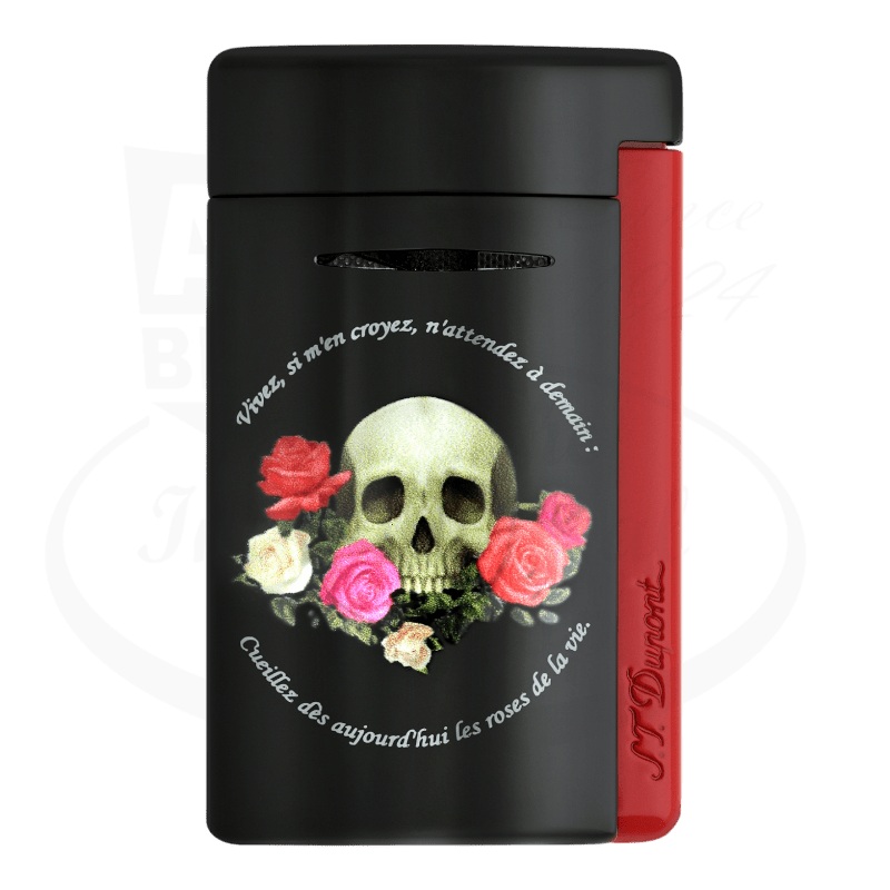 S.T. Dupont Minijet Memento Mori Black Torch Lighter, 010894