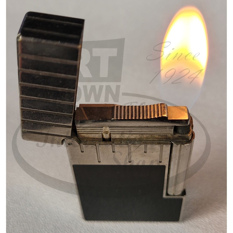 S.T. Dupont Vintage Perspective 2000 Dual Flame Lighter with Black Lacquer and Palladium