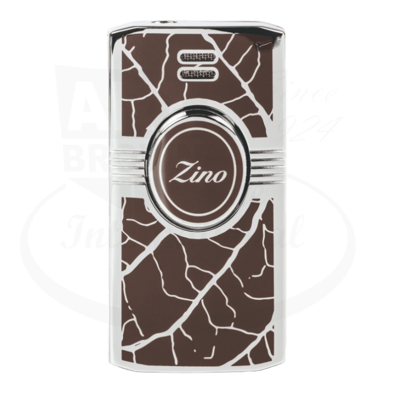 Zino Graphic Brown Tobacco Leaf Torch Lighter