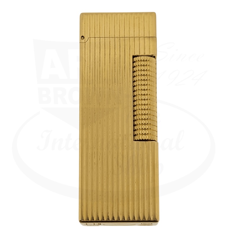 Preowned Dunhill Rollagas Gold Vertical Lines Lighter