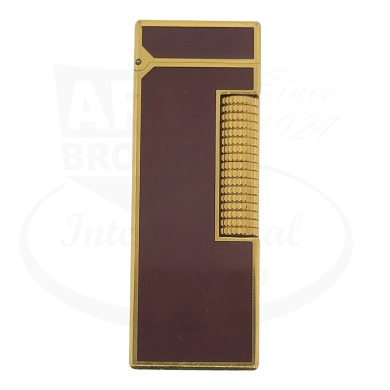 Preowned Dunhill Rollagas Red Lacquer & Gold Lighter, Dunhill-17