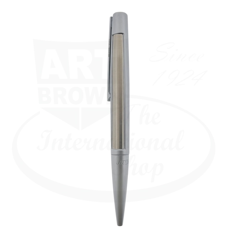 S.T. Dupont Dfi Brushed Chrome & Chrome Ballpoint Pen, 405674-2