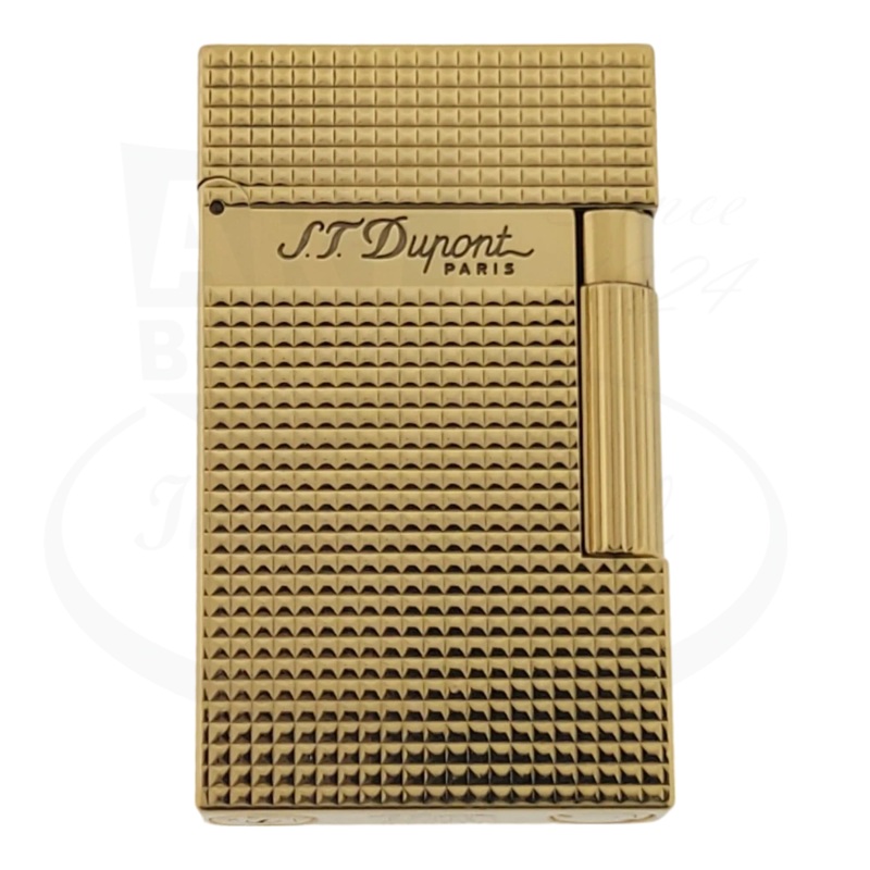S.T. Dupont Display Model Ligne 2 Diamond Head Gold Lighter, 016284-D1