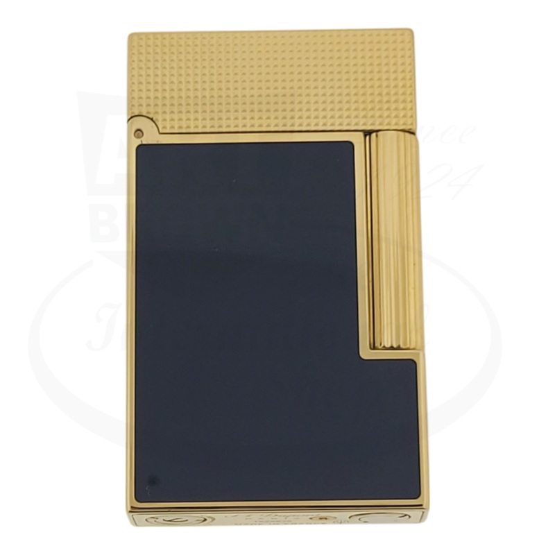 S.T. Dupont Display Model Ligne 2 Perfect Cling Blue Lacquer and Gold, C16457-D2