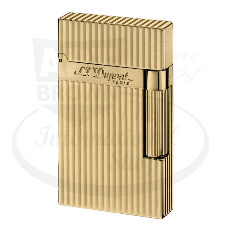 S.T. Dupont Display Model Ligne 2 Vertical Lines Gold Lighter, 016827-D1