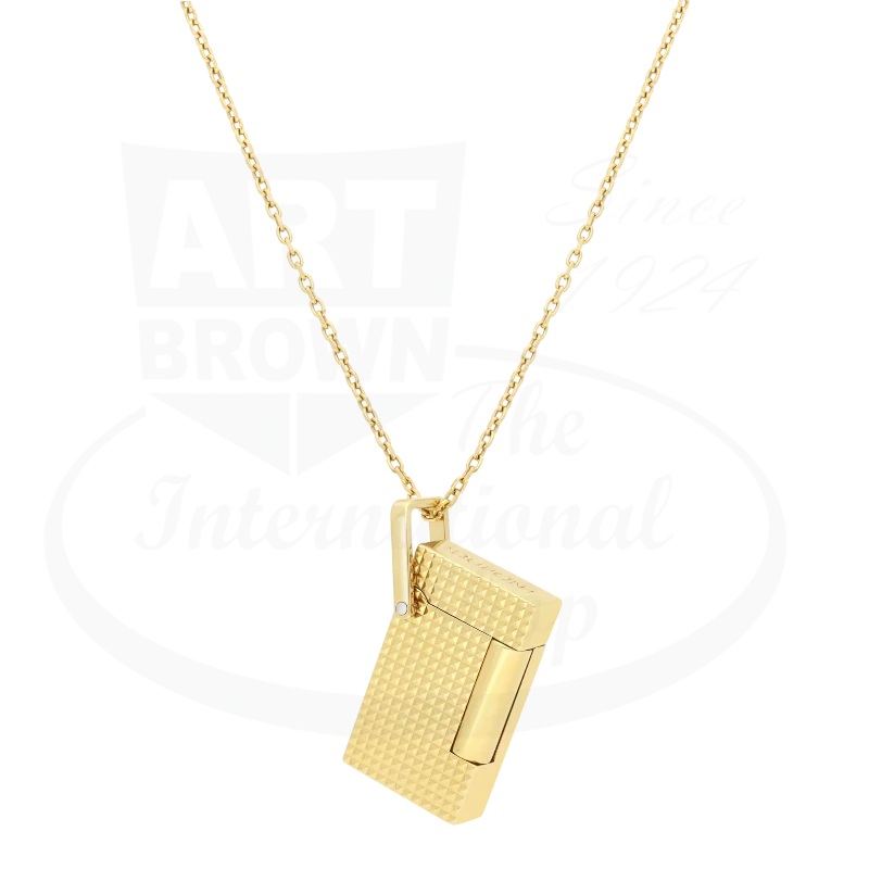 S.T. Dupont Ligne 2 Necklace Diamond Head Gold Lighter, K27067CH