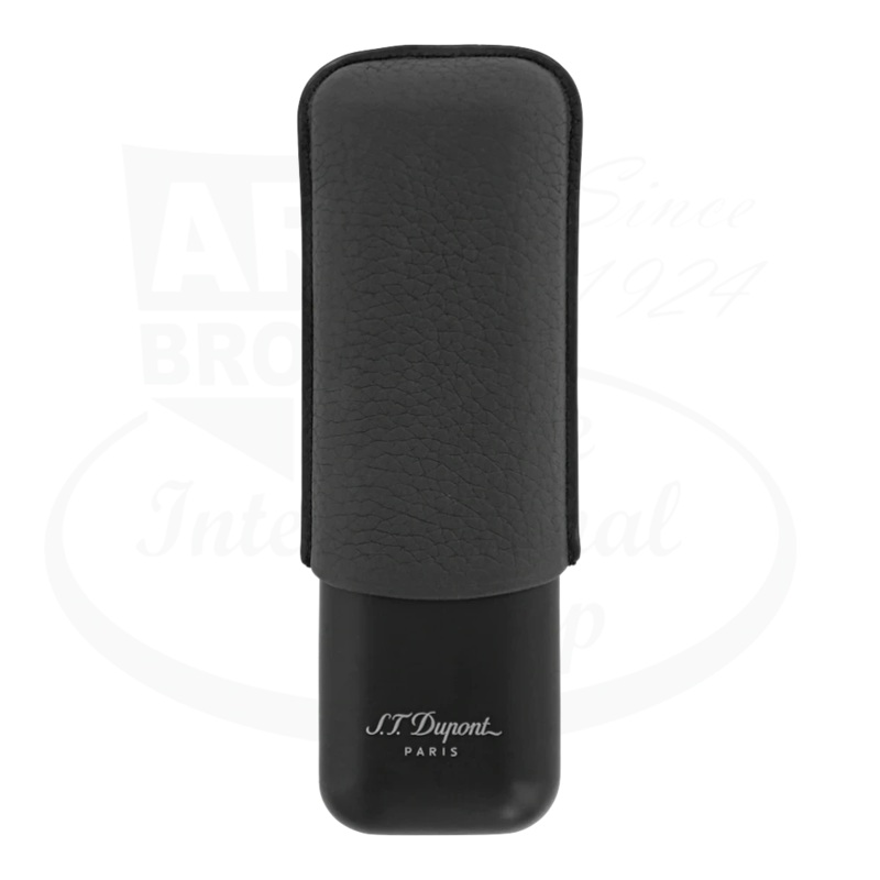 S.T. Dupont Metal Base Matte Black & Black 2 Cigar Case, 183240