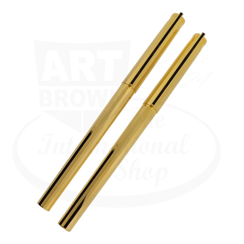 Vintage S.T. Dupont Classique Gold Hexagonal Rollerball & Fountain Pen Set