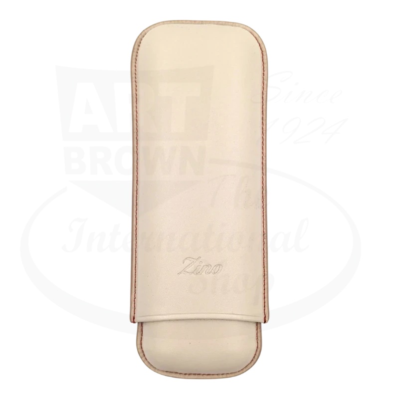 Zino XL-2 Leather 2 Cigar Case Beige & Red, 51002969