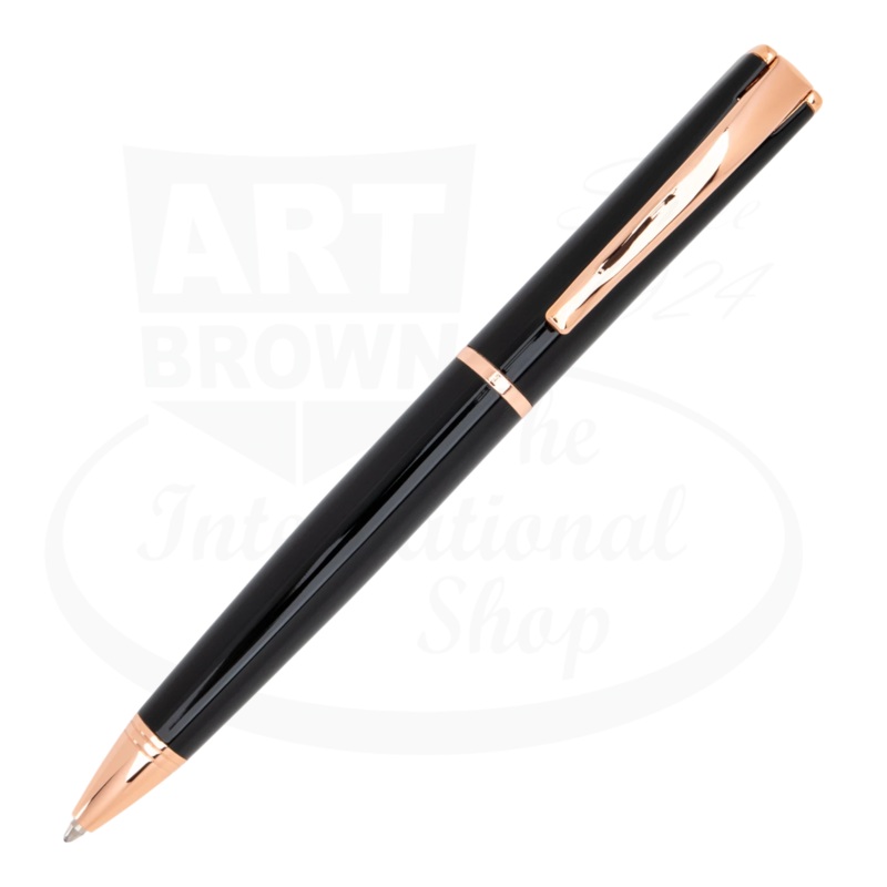 Monteverde Impressa Black with Rose Gold Finish Ballpoint Pen, MV29865