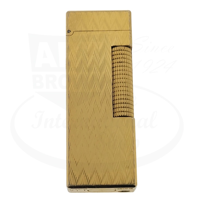 Preowned Dunhill Rollagas Gold Chevron Lighter, A149