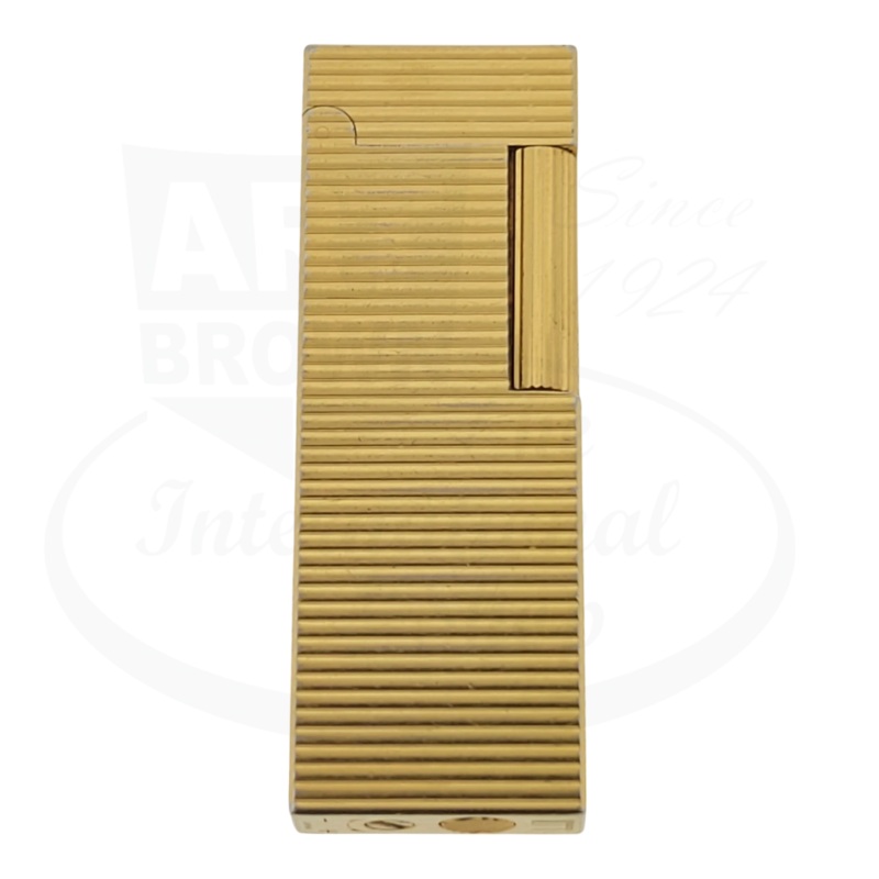 Preowned Dunhill Slim Rollagas Gold Horizontal Lines Lighter, Dunhill-26