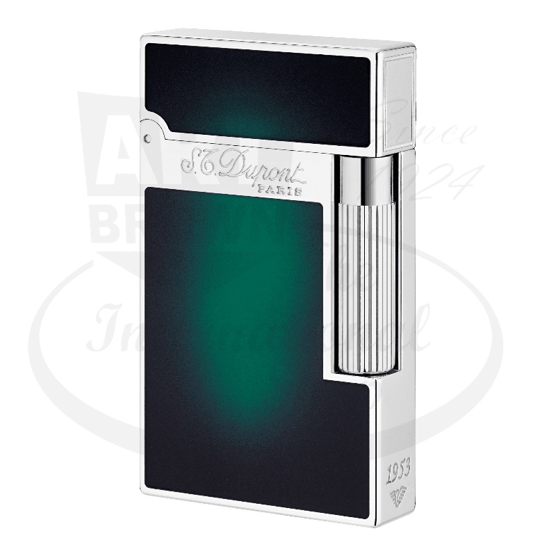 Preowned S.T. Dupont Ligne 2 Atelier Lighter Sunburst Green, 016303-D1