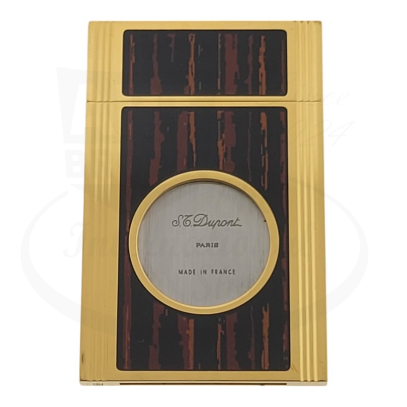 Preowned Vintage S.T. Dupont Brown Lacquer & Gold Guillotine Cigar Cutter, Dupont-24