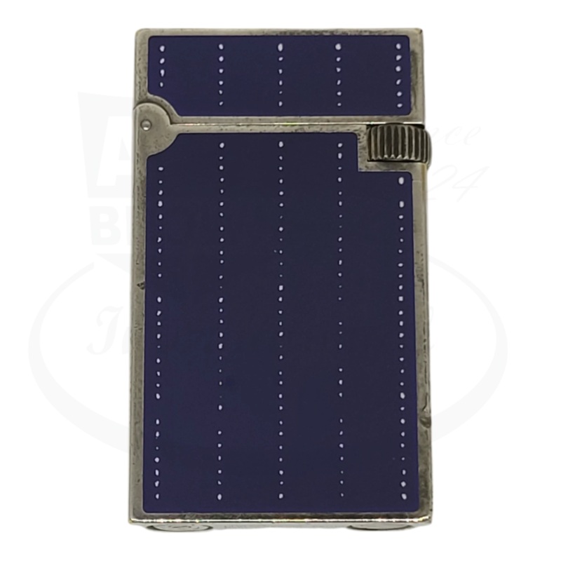 Preowned Vintage S.T. Dupont Line D Fantasies Denim Lacquer & Palladium Lighter