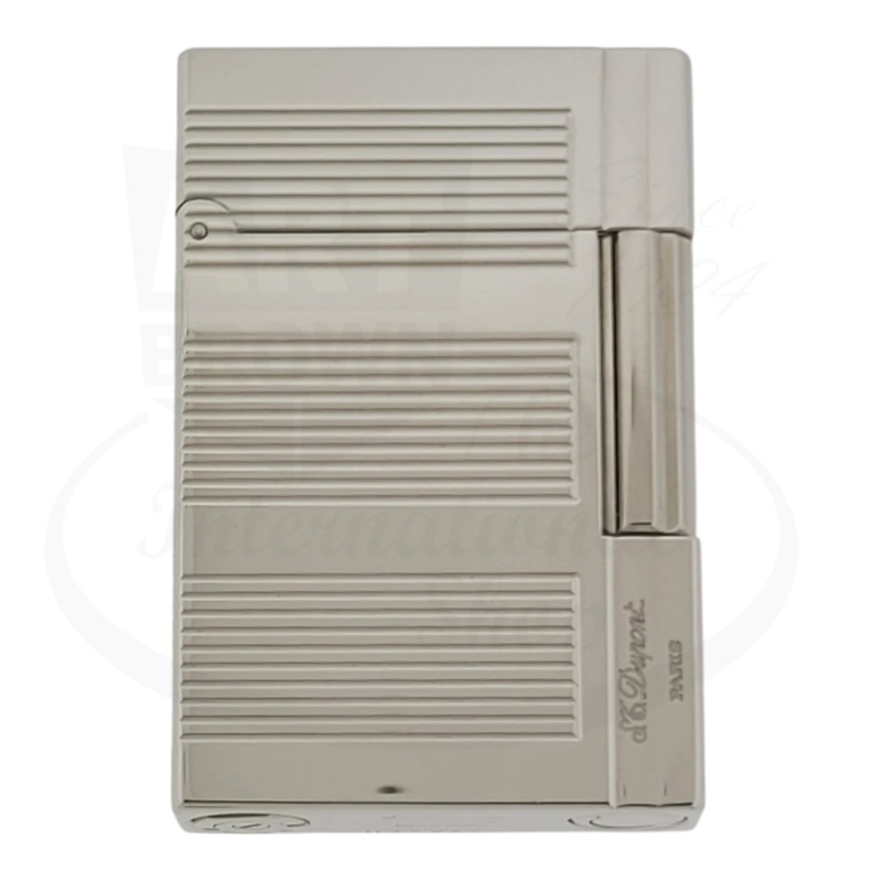 Vintage S.T. Dupont Gatsby Palladium Horizontal Lines Lighter, 018340
