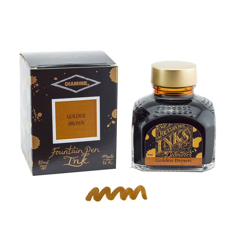 Diamine Golden Brown Ink Bottle - 80ml