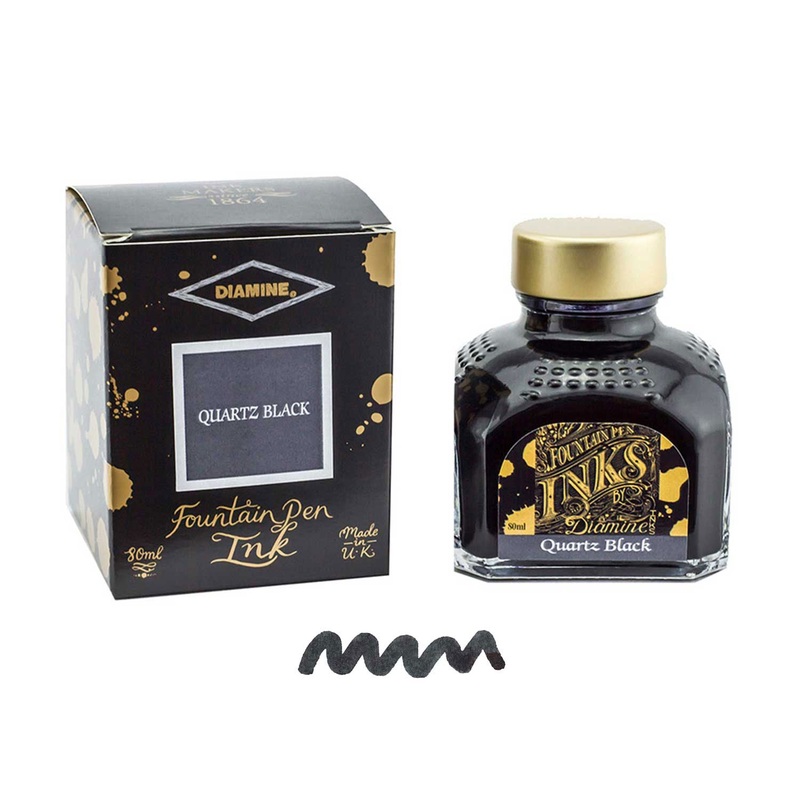 Diamine Quartz Black Ink Bottle - 80ml