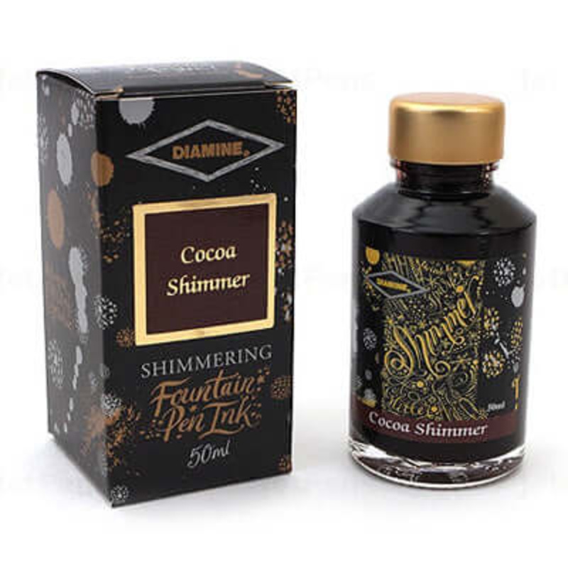 Diamine Shimmer Ink Bottle, Cocoa Shimmer - 50ml