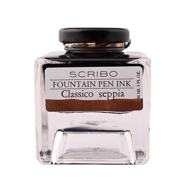Scribo Classico Seppia Ink Bottle, Brown - 90ml