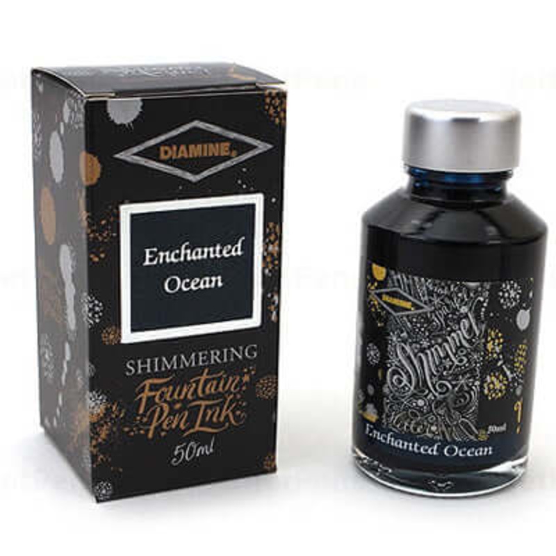 Diamine Shimmer Ink Bottle, Enchanted Ocean - 50ml