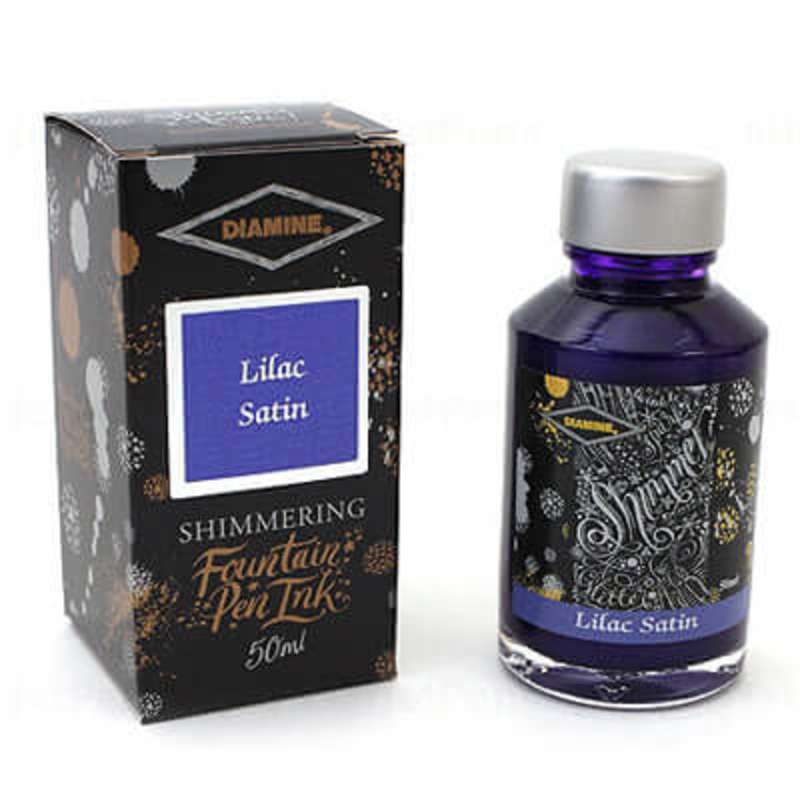 Diamine Shimmer Ink Bottle, Lilac Satin - 50ml