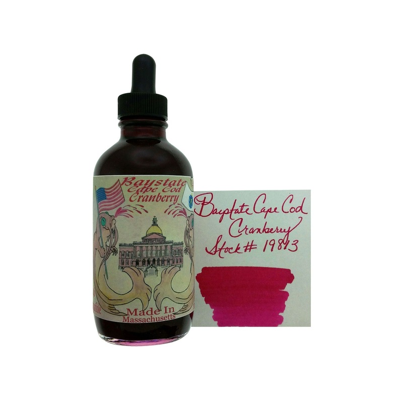 Noodler's 19813 Baystate Cape Cod Cranberry Ink Bottle with Free Fountain Pen, Pink - 133ml