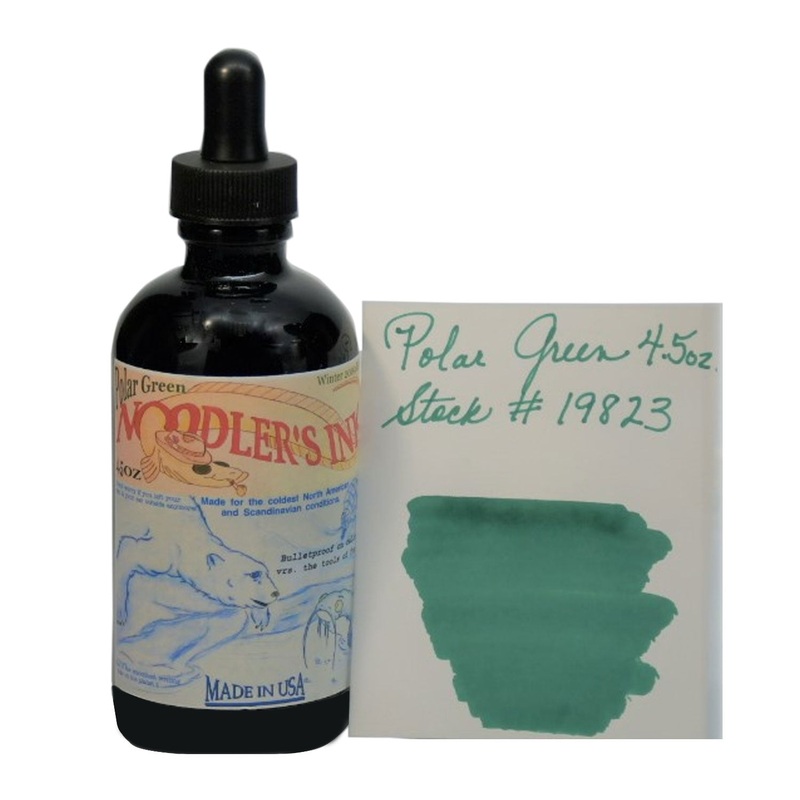 Noodler's 19823 Polar Green Ink Bottle with Free Fountain Pen, Green- 133ml