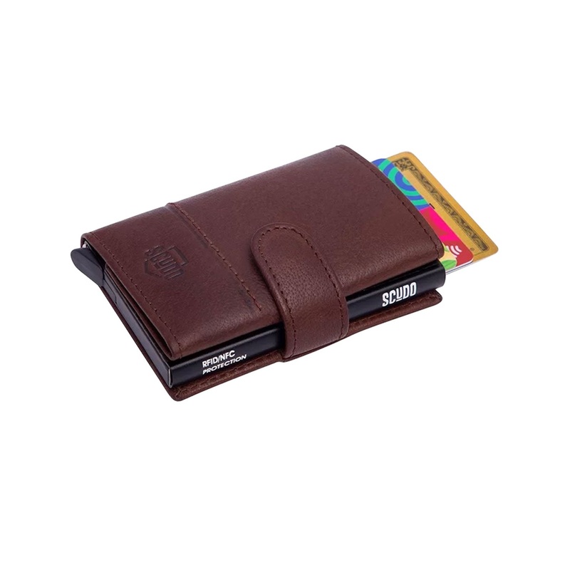 Scudo Troy Slim Wallet - Brown