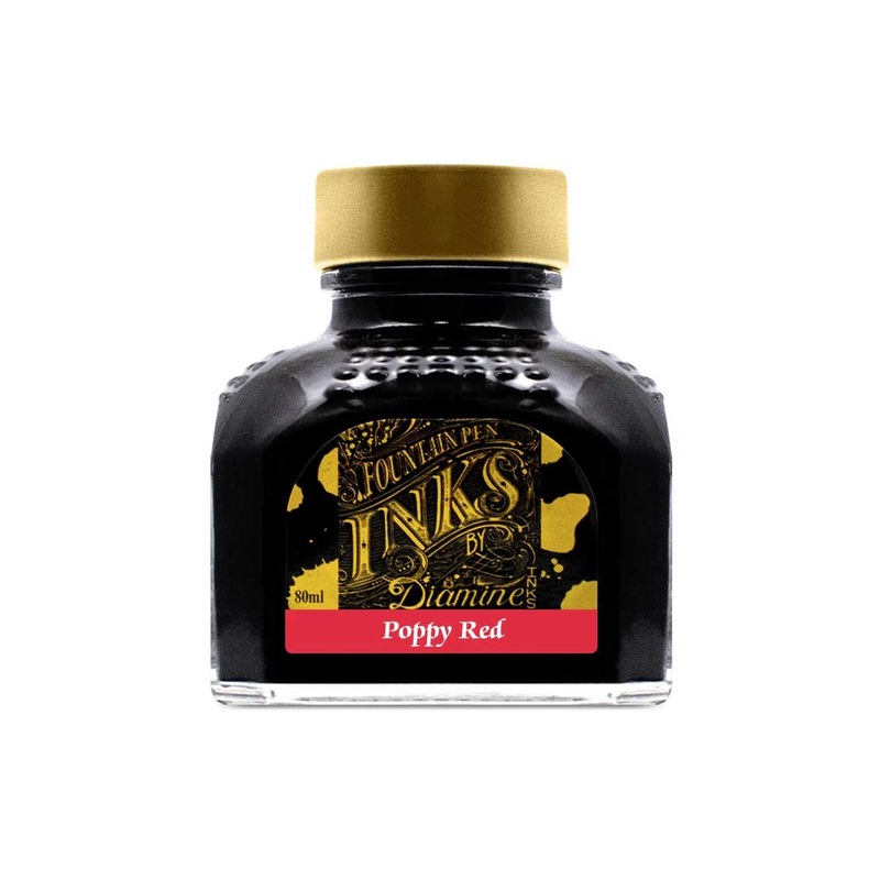 Diamine Poppy Red Ink Bottle - 80ml
