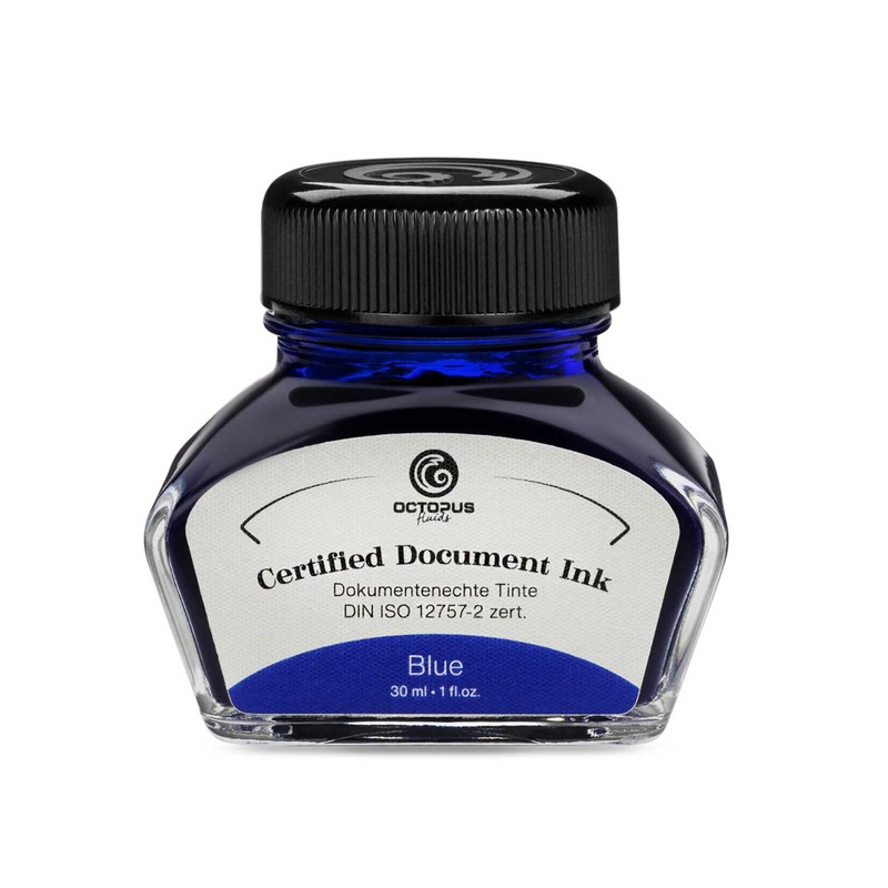 Octopus Certified Document Ink Bottle, Blue - 30ml