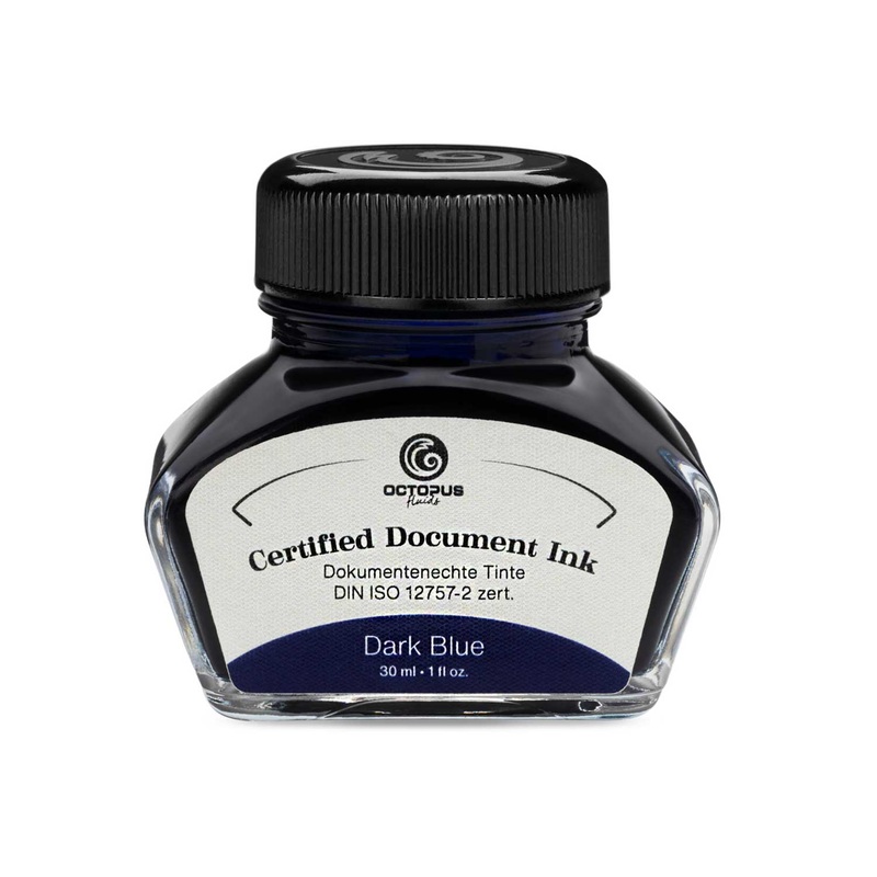 Octopus Certified Document Ink Bottle, Dark Blue - 30ml