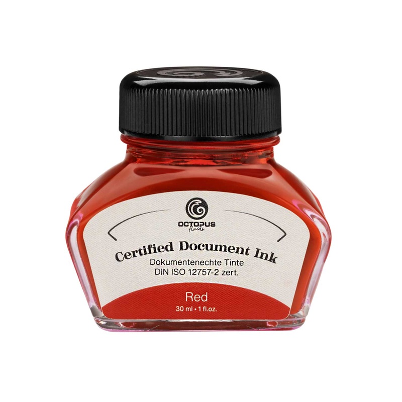 Octopus Certified Document Ink Bottle, Red - 30ml