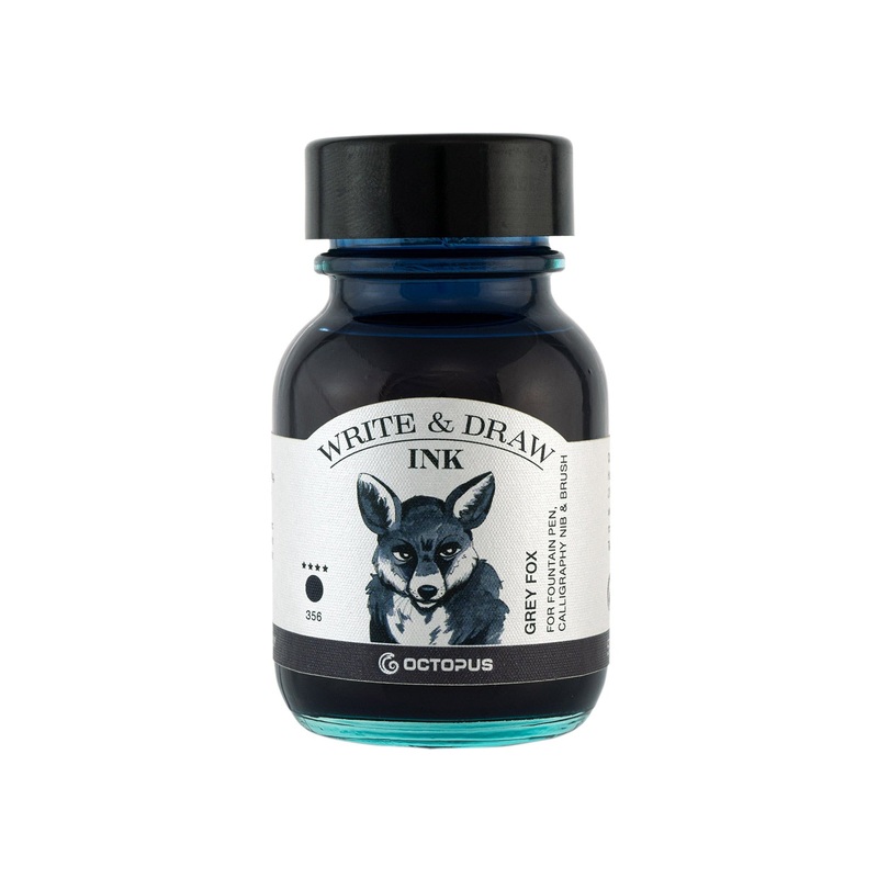 Octopus Write & Draw Ink Bottle, Grey Fox - 50ml