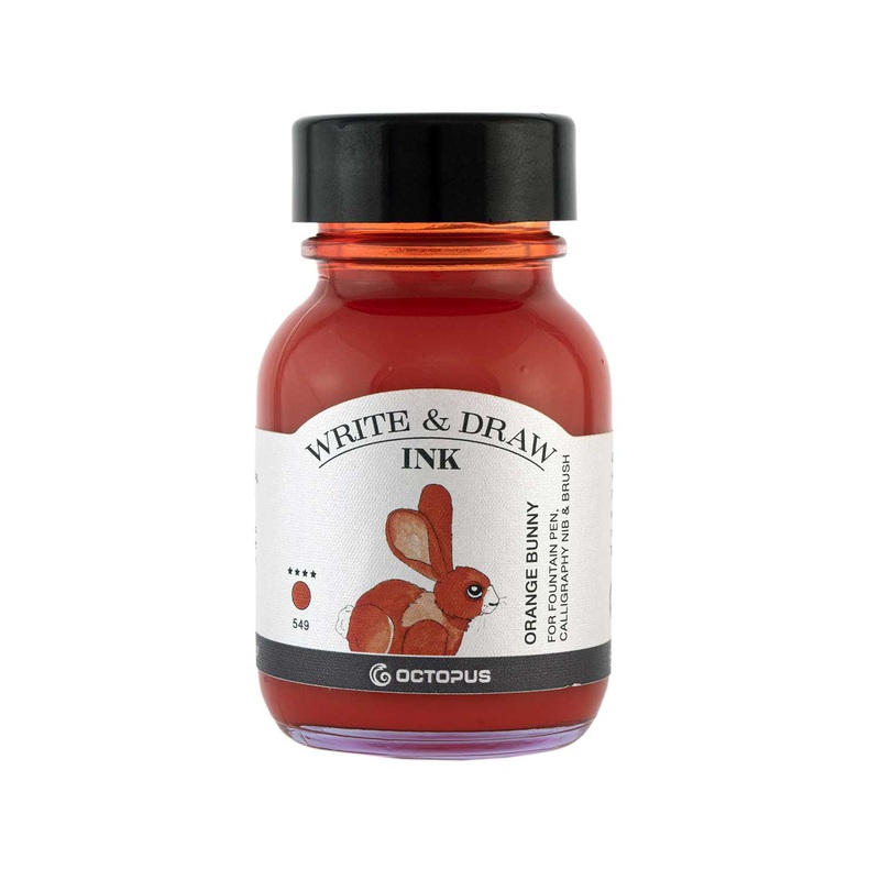 Octopus Write & Draw Ink Bottle, Orange Bunny - 50ml
