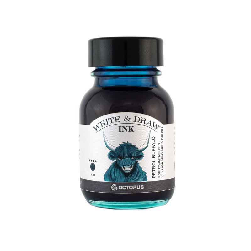 Octopus Write & Draw Ink Bottle, Petrol Buffalo - 50ml