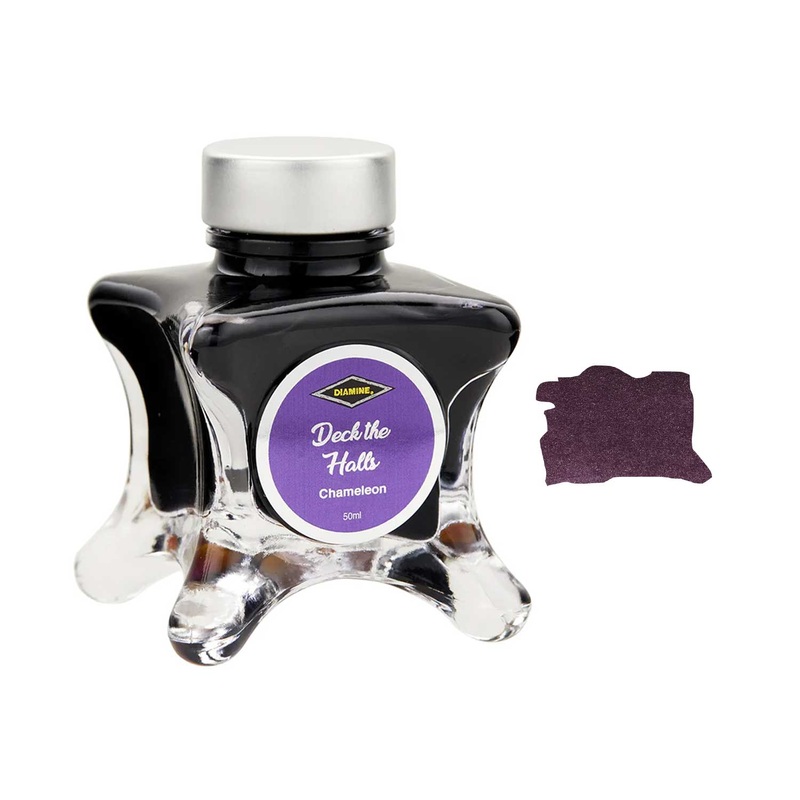 Diamine Inkvent Chameleon Ink Bottle, Deck The Halls - 50ml