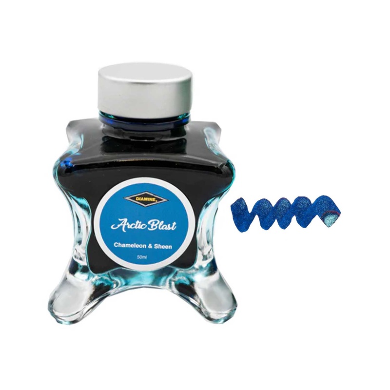 Diamine Inkvent Chameleon & Sheen Ink Bottle, Arctic Blast - 50ml
