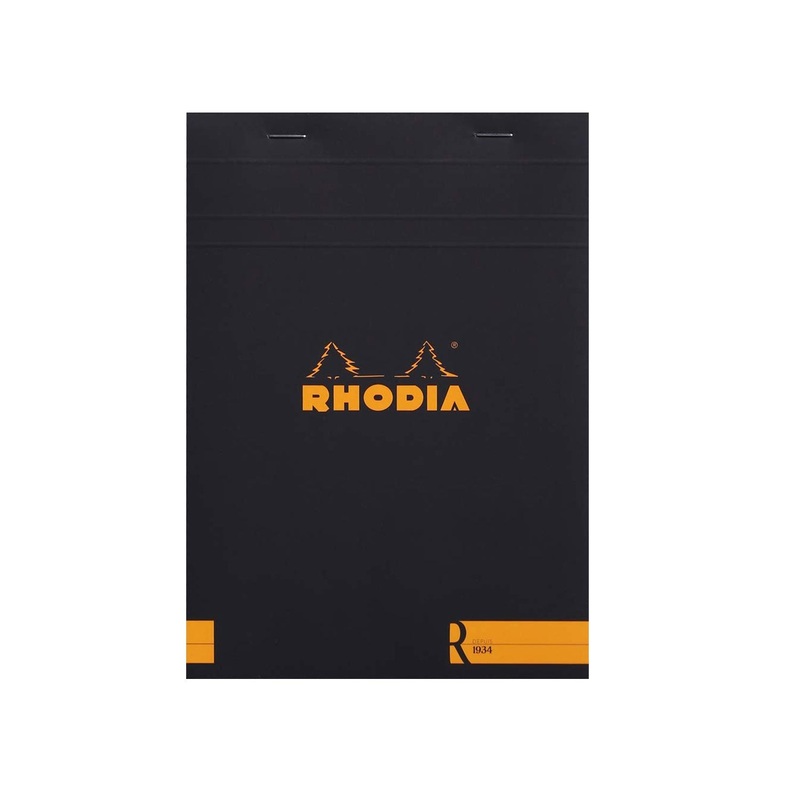 Rhodia No.16 Le R Black Notepad - A5, Ruled