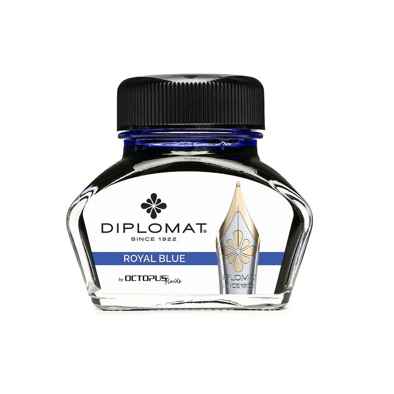 Diplomat Octopus Ink Bottle, Royal Blue - 30ml