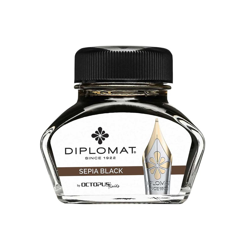 Diplomat Octopus Ink Bottle, Sepia Black - 30ml